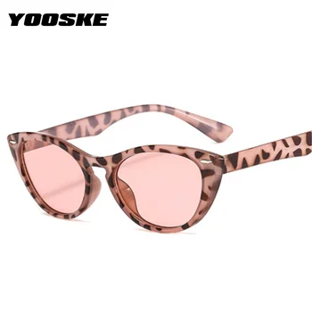 YOOSKE Vintage Cat Eye Saulesbrilles Sieviešu Modes Zīmola Dizaineru Zīmolu Dizainera 90s, Saules Brilles Ladeis Ieplests Toņos UV400