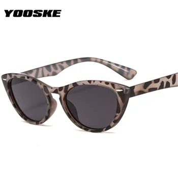 YOOSKE Vintage Cat Eye Saulesbrilles Sieviešu Modes Zīmola Dizaineru Zīmolu Dizainera 90s, Saules Brilles Ladeis Ieplests Toņos UV400
