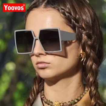 Yoovos Ir 2021. Sieviešu Saulesbrilles Lielgabarīta Saules Brilles Sievietēm Augstas Kvalitātes Sieviešu Brilles Laukumā Eyewear Zīmola Dizainere Gafas Mujer De 7741
