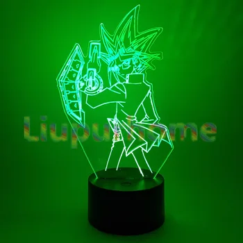 Yu Gi Oh Yugi Muto 3D LED Nightlights Galda Lampas Jaunums Led Mainot Nakts Gaismas, Galda Lampa, Bērniem, Dāvanu