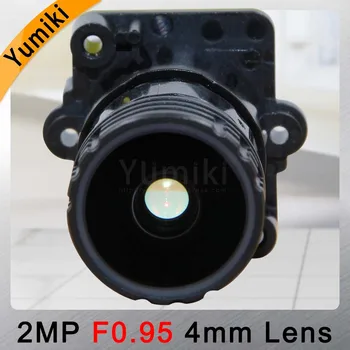 Yumiki F0.95 F1.0 4mm fokusa Objektīvs 2MP 1/2.7