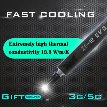 ZF-EVO 13.5 W/m k Augstas Veiktspējas Thermal Grease Vadītāj Ielīmēt procesors CPU, GPU IC Dzesētāja Ventilatoru Heatsink Ģipša