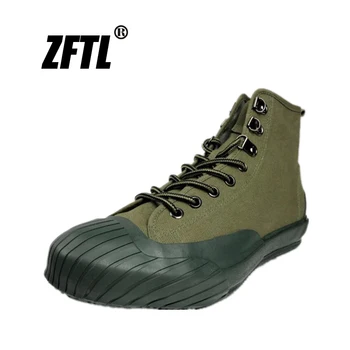 ZFTL Vulkanizētas kurpes vīriešu Cavans High top audekla kurpes Retro Instrumenti vīriešu Čības vintage mežģīnes-up ikdienas apavi ArmyGreen