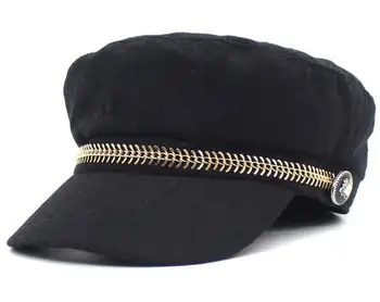 Ziemas Beisbola cepure Sievietēm, franču Stila Vilnas rūpnieciskais Zēns Cepuri Klp Atdzist Cepures Sieviešu Beisbola Cepures Black Hat Visor
