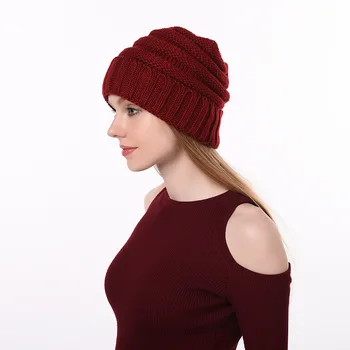 Ziemas cepure Jauno rudens/ziemas siltā ausu aizsargs slēpošanas braukt sabiezējumu vilnas adīta cepure Dāmas āra galvas cepuri 13076