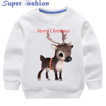 Ziemassvētku Krekls Hoodies Bērnu T-Krekls, Džemperis Bērnu, Meiteņu, Zēnu, Bērniem Ilgtermiņa Piedurknēm Rudens Kokvilnas Drēbes, Apģērbi Topi dKYT34