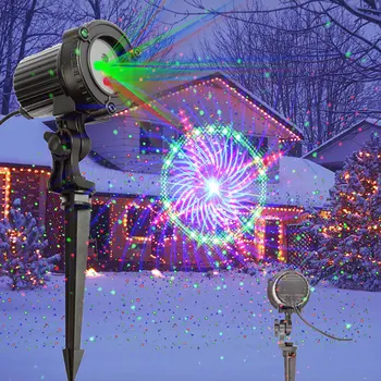 Ziemassvētku Āra Apgaismojums RGB Jauno Gadu Lāzera Projektoru Kustības 32 Modeļos Brīvdienu Vīt Iela Dārza Gaismas Vainags Mājas Dekoru