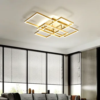 Ziemeļu Eiropas stila Lampas Dzīvojamā Istabā Gaismu Luksusa Mūsdienu Vienkārši Atmosfēru LED Griestu Stiprinājums Lampas Zelta Personalizēto