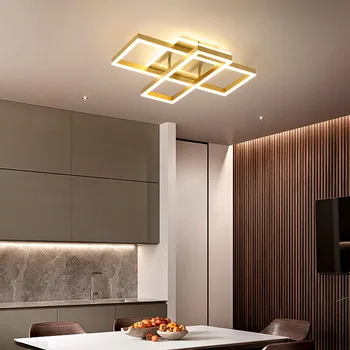 Ziemeļu Eiropas stila Lampas Dzīvojamā Istabā Gaismu Luksusa Mūsdienu Vienkārši Atmosfēru LED Griestu Stiprinājums Lampas Zelta Personalizēto