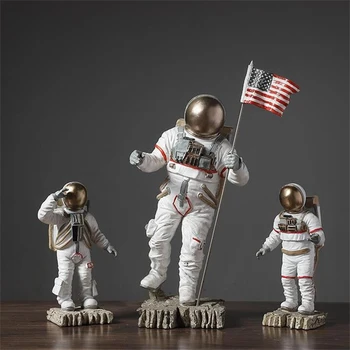 Ziemeļvalstu Astronauts Dekoru Miniatūras Figūriņas Mājas Raksturs Suņa Skulptūra Modeli, Radošu Attēls Dzīvnieku Kosmonauts Varonis Statuja Māksla
