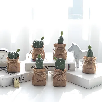 Ziemeļvalstu Mākslīgais Kaktuss Sveķu Figūriņas Kaktuss Miniatūras Dekoratīvās Dzīvojamā Istaba Office Home Decoration Accessories