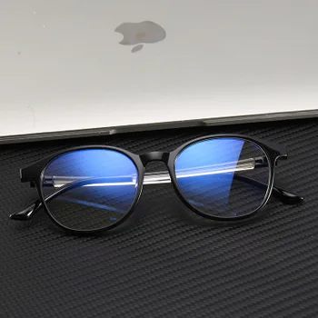 Zilās Gaismas Filtru Datoru Brilles Anti Starojuma UV400 Skaidrs, Lēcas, Brilles Vintage Retro Apaļā Rāmja Brilles Vīrieši Sievietes