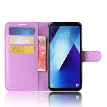 Zīmola gligle modes ādas maks gadījumā vāciņš Samsung Galaxy A7 2018 A730 A730F gadījumā aizsardzības apvalks, somas