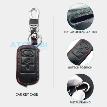 Ādas Automašīnas Galvenais Gadījumā Land Rover Range Rover Sport LR3 Discovery 3 Pogas Locīšanas Tālvadības Pults Aizsargs Segtu Keychain Soma