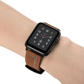 Ādas Siksna Apple Skatīties band apple noskatīties 4 3 5 band 44mm/40mm iwatch band 42mm/38mm correa aproce watchband jostas sērija