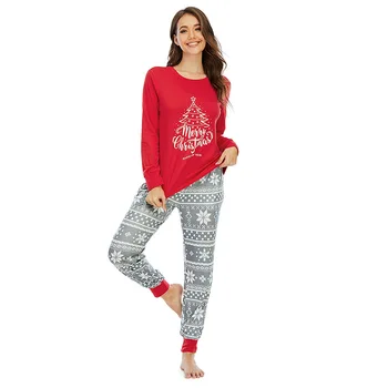 Ātra Piegāde Kokvilnas Ziemassvētku Sieviešu Pidžamas Komplekts Rudens Ziemas Pidžamas Svītrainām Sleepwear Sexy Mājas Apģērbs Sievietēm Apakšveļa
