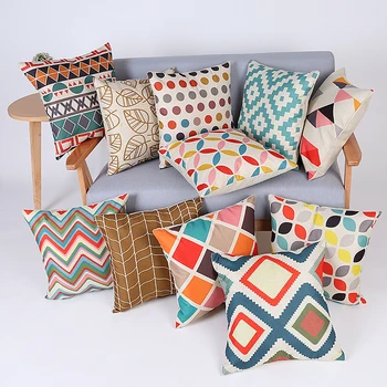 ģeometrisko spilvena vāka dekoratīvā mest spilveni krēslu almofadas para dīvāna spilvena segums cojines spilvens, spilveni mājas dekoru