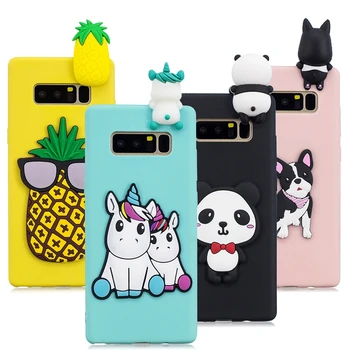 Ņemiet vērā, 9 Coque Samsung Galaxy Note 9 8 Gadījumā Unicorn Panda Silikona Telefonu Gadījumā par Samsung S8 S9 Plus S6 S7 Malas, Lietu Vāku