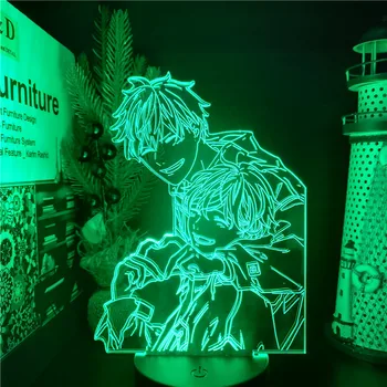 Ņemot vērā, Mafuyu Un Uenoyama Anime 3D LED Lampas Nakts Gaisma Guļamistaba Dekori Akrila Statuetes Apgaismojums Bērniem Dāvanas Krāsains Rakstāmgalda Lampas