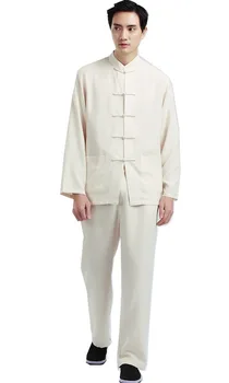 Šanhajas Stāsts ar garām Piedurknēm vīriešu Tai ji apģērbu komplekts kung fu Lina uzvalks ķīniešu kungfu atbilstu Tai chi krekls + bikses set 2 krāsu