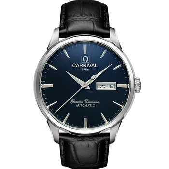 Šveice Karnevāls Top Luksusa Zīmolu Vīriešu Pulksteņi Automātiskā Self-Vēja Skatīties Vīrieši Safīra reloj hombre relogio pulkstenis C8646G-2 15087