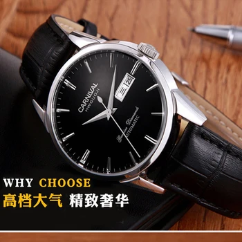 Šveice Karnevāls Top Luksusa Zīmolu Vīriešu Pulksteņi Automātiskā Self-Vēja Skatīties Vīrieši Safīra reloj hombre relogio pulkstenis C8646G-2