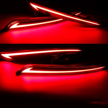Šķidruma Stils, Sarkanais LED Aizmugures Buferi Atstarotājs Gaismas. - 2016. Gada Ford Fusion Mondeo Aizmugures Miglas lukturis, Aizmugurējie Lukturi, Bremžu Gaismas
