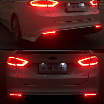 Šķidruma Stils, Sarkanais LED Aizmugures Buferi Atstarotājs Gaismas. - 2016. Gada Ford Fusion Mondeo Aizmugures Miglas lukturis, Aizmugurējie Lukturi, Bremžu Gaismas