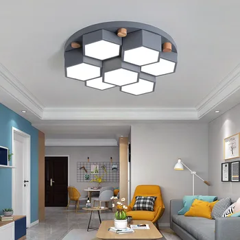 Šūnveida Ziemeļvalstu Mūsdienu Ģeometriskā Gaismas Dzīvojamā Istaba LED Griestu lampas Guļamistabas Gaismas Restorāns, LED lampas, Viesnīca LED Ligh