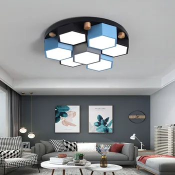 Šūnveida Ziemeļvalstu Mūsdienu Ģeometriskā Gaismas Dzīvojamā Istaba LED Griestu lampas Guļamistabas Gaismas Restorāns, LED lampas, Viesnīca LED Ligh