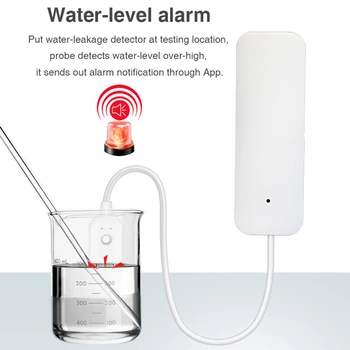 Ūdens Signalizācijas Sensors WiFi Ūdens Noplūdes Detektors, Pārplūdes Plūdu Noplūdes Brīdinājumi Tālvadības Uzraudzīt Noplūdes Paziņojumi TUYA/Smart Dzīve