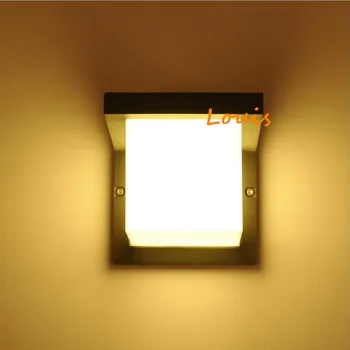 Ūdensizturīgs 10W LED Sienas Lampas, Āra 10W AC85-265V LED Sienas Apgaismojums Kvadrātveida, Taisnstūra, Silts, Auksts, Balts Dārza Pagalmā Villa Spuldzes