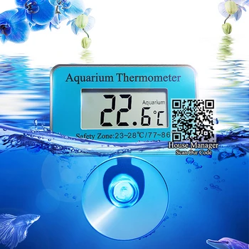Ūdensizturīgs elektroniskais Termometrs, Super Akvārijs LCD Digitālais Termometrs Zivju Tvertnes Temperatūras Kontrole