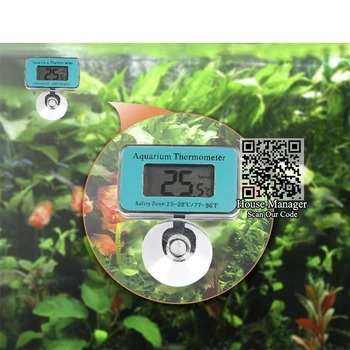 Ūdensizturīgs elektroniskais Termometrs, Super Akvārijs LCD Digitālais Termometrs Zivju Tvertnes Temperatūras Kontrole