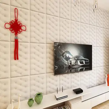 Ūdensizturīgs Sienas Panelis pašlīmējošas 3D Sienas Panelis TV Fonā Dzīvojamā Istaba Vannas istaba Dekorēšana #W0